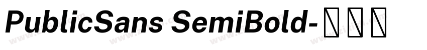 PublicSans SemiBold字体转换